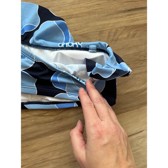 NWT Draper James Make it Poppy One Shoulder Flounce Bikini Top Size Medium - Picture 3 of 8